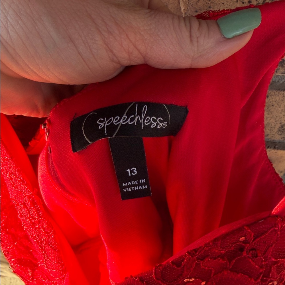 Speechless Red Lace Spaghetti Strap Mini Dress - Picture 3 of 7